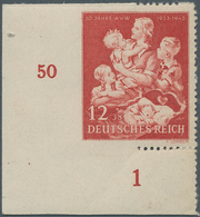 Deutsches Reich - 3. Reich: 1943, "10 Jahre Winterhilfswerk", 12 + 38 Pfg. Braunrot, Linkes Unteres - Lettres & Documents