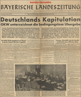 Deutsches Reich - 3. Reich: 1945 (18. Mai), Sonderausgabe Der Bayerischen Landeszeitung Vom 18. Mai - Lettres & Documents