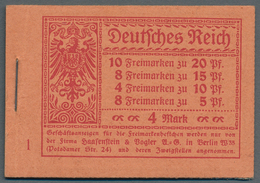 Deutsches Reich - Markenheftchen: 1920, 4 M. Germania Markenheftchen Mit ONr. 1 Und Durchgezähnten H - Carnets