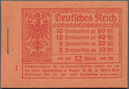 Deutsches Reich - Markenheftchen: 1921, Germania Und Ziffern, Komplettes Postfrisches Heftchen Mit A - Booklets