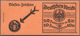 Deutsches Reich - Markenheftchen: 1926, 2 RM Schiller/Friedrich Der Große, Markenheftchen Mit ONr. 4 - Carnets