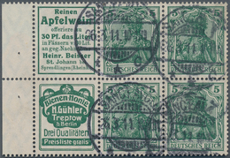 Deutsches Reich - Markenheftchenblätter: 1911, Reklame-Heftchenblatt 5 Pf Germania Mit Den Reklamen - Carnets