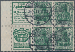 Deutsches Reich - Markenheftchenblätter: 1911, Reklame-Heftchenblatt 5 Pf Germania Mit Den Reklamen - Postzegelboekjes