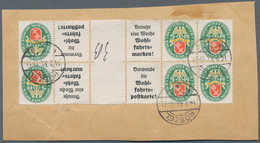 Deutsches Reich - Zusammendrucke: 1929, 5 Pfg. + A1.1. + A2 + 5 Pfg. + 5 Pfg. Nothilfe-Zusammendruck - Zusammendrucke