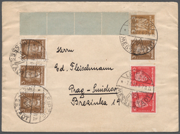 Deutsches Reich - Rollenmarken: 1924, 3 Pfg. Reichsadler, Rollenendmarke, Mit Den Vier Briefmarkengr - Zusammendrucke