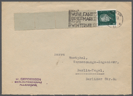 Deutsches Reich - Rollenmarken: 1928, 8 Pfg. Ebert, Rollenendmarke, Mit Den Vier Briefmarkengroßen, - Se-Tenant