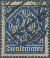 Deutsches Reich - Dienstmarken: 1920, 20 Pfg. Dienst Mit Ziffer "21" In Der Seltenen Farbe Preußisch - Dienstzegels