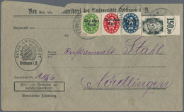 Deutsches Reich - Dienstmarken: 1920, 5 M. Bayern-Abschied Als (drucktechnisches) Oberrandstück Mit - Dienstzegels