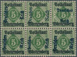 Deutsches Reich - Dienstmarken: 1920, Aufdruck-Proben Für Die In Württemberg Verwendeten Dienstmarke - Service