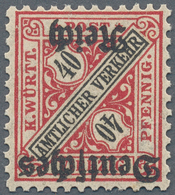 Deutsches Reich - Dienstmarken: 1920, 40 Pfg. Schwärzlichrosarot/schwarz Mit KOPFSTEHENDEM Aufdruck - Service