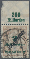 Deutsches Reich - Dienstmarken: 1923, Wertangabe Im Kreis Mit Rosettenmuster, 2 Mrd M Mit Oberrand U - Dienstzegels