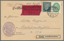 Deutsches Reich - Dienstmarken: 1929, Eilboten-Behördenkarten Mit Dienst-MiF 5 Pf Und 80 Pf Ab "GEIT - Service