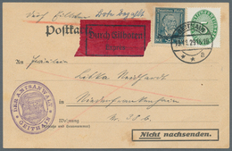 Deutsches Reich - Dienstmarken: 1929, Eilboten-Behördenkarten Mit Dienst-MiF 5 Pf Und 80 Pf Ab "GEIT - Dienstmarken