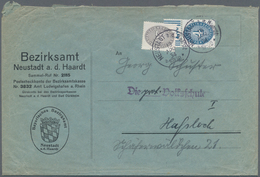 Deutsches Reich - Dienstmarken: 1933, 4 Pf. Dunkelgraublau Mit Walzen-Oberrand Zusammen Mit 20 Pfg. - Dienstzegels