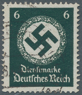 Deutsches Reich - Dienstmarken: 1934, 6 Pfg. Grün Hakenkreuz Im Eichenkranz Mit Waagerechter Gummiri - Dienstzegels