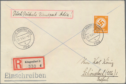 Deutsches Reich - Dienstmarken: 1944, R-Brief Mit Einzelfrankatur 50 Pfg. Behördendienstmarke Gelb " - Service