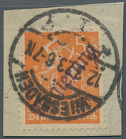 Deutsches Reich - Dienst-Kontrollaufdrucke: WIESBADEN 1922, Arbeiter 2 Mark Orange Mit Violettschwar - Service