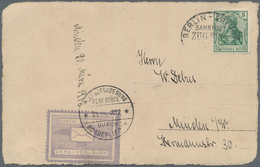 Deutsches Reich - Halbamtliche Flugmarken: 1912, Flugmarke Bork-Brück, Gezähnt Auf Beförderter Bzw. - Airmail & Zeppelin