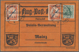 Deutsches Reich - Halbamtliche Flugmarken: 1912. "Gelber Hund" Und Fehldruck "Gelber Huna" Zusammen - Luft- Und Zeppelinpost