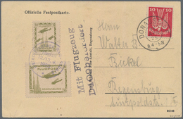 Deutsches Reich - Halbamtliche Flugmarken: 1925, Regensburger Osterflugtage 10 Und 20 Pfg. Zusammen - Luchtpost & Zeppelin