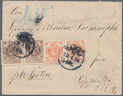 Deutsches Reich - Privatpost (Stadtpost): Breslau Hansa 1899 2,5 Pfennig Ziegelrot Und 10 Pfennig Ro - Postes Privées & Locales