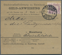 Deutsches Reich - Privatpost (Stadtpost): HAMBURG - Stadtbriefbeförderung: 1890, 15 Pf Violett Auf S - Postes Privées & Locales