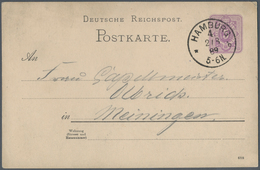 Deutsches Reich - Privatganzsachen: 1889, Private GA-Karte 5 Pfg. Hellviolett "CONCERTHAUS-HAMBURG G - Autres & Non Classés