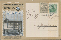 Deutsches Reich - Privatganzsachen: 1917. Privat-Postkarte 5 Pf Germania Mit Abb. Vs. Links "Der Neu - Autres & Non Classés