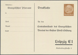 Deutsches Reich - Privatganzsachen: 1937 (ca). Privat-Postkarte 3 Pf Hindenburg "Centralvorstand Der - Autres & Non Classés