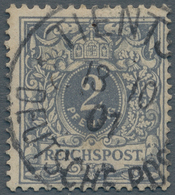 Deutsche Post In China: 1900, Petschili Krone/Adler 2 Pfg. Grau Klar Gestempelt "TIENTSIN 13 10 01", - Deutsche Post In China