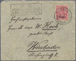 Deutsche Post In China: German Offices, 1902. Envelope (roughly Opened) Written From Infantry Regime - Deutsche Post In China