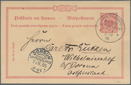 Deutsche Post In China - Besonderheiten: 1896 (2.10.), "KAIS.DEUTSCHE MARINE-SCHIFFSPOST No.1" (= SM - Deutsche Post In China