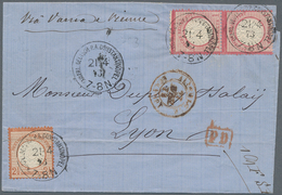 Deutsche Post In Der Türkei - Vorläufer: 1873, Großer Schild 1 Gr. Karmin Im Senkrechten Paar (marka - Turquie (bureaux)