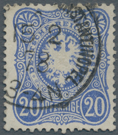 Deutsche Post In Der Türkei - Vorläufer: 1875, 20 Pfennige (lebhaft)kobaltblau, Gebraucht Mit Echtem - Turkey (offices)