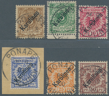 Deutsche Post In Der Türkei: 1899, 3 Pf Bis 50 Pf Diagonaler Aufddruck Sauber Gestempelt, Fehlerfrei - Turquie (bureaux)
