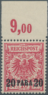 Deutsche Post In Der Türkei: 1889, "20 Para 20" Auf 10 Pf. Krone/Adler In Sehr Seltener Farbe E = Du - Turkse Rijk (kantoren)