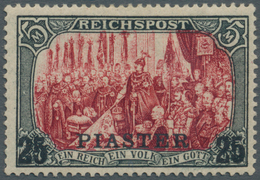 Deutsche Post In Der Türkei: 1900. "25 Piaster Auf 5 M Reichspost", Ungebraucht. - Turquie (bureaux)