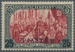 Deutsche Post In Der Türkei: 1900. "25 Piaster Auf 5 M Reichspost", Ungebraucht. - Deutsche Post In Der Türkei