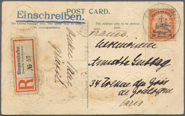 Deutsch-Neuguinea: 1907: Eingeschriebene Ansichtskarte (Münzen Von Deutsch-Neuguinea) Von Simpsonhaf - Duits-Nieuw-Guinea
