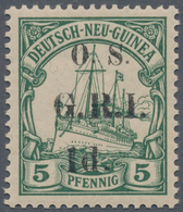 Deutsch-Neuguinea - Britische Besetzung - Dienstmarken: 1914, 1 D. Auf 5 Pfg. Dienstmarke, Postfrisc - Deutsch-Neuguinea