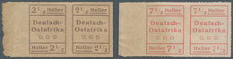 Deutsch-Ostafrika: WUGA: 1916, 2 1/2 H. Schwärzlichbraun Und 7 1/2 H. Rot Jeweils Beide Typen Im Waa - Deutsch-Ostafrika