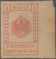 Deutsch-Ostafrika: WUGA: 1916, 1 R. Graurot Mit Rechtem Rand, Ungebraucht Ohne Gummi, Wie Verausgabt - Afrique Orientale