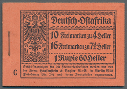 Deutsch-Ostafrika - Markenheftchen: 1913, 1 Rupie 60 Heller Markenheftchen Mit Kennbuchstaben "C", E - Deutsch-Ostafrika