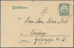 Deutsch-Ostafrika - Stempel: 1909 (16.9.), "USAMBARA (DEUTSCH-OSTAFRIKA) Bahnpost Zug 4a" Auf 4 H. G - Afrique Orientale