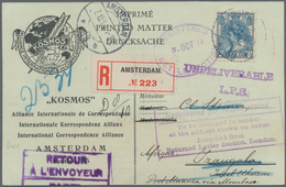 Deutsch-Ostafrika - Besonderheiten: 1914, Registered Card "KOSMOS International Correspondence Allia - German East Africa