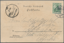 Deutsch-Südwestafrika - Stempel: 1904 (19.8.), Schwarzer Wanderstempel "Abbabis" (Antiquaschrift) Al - Duits-Zuidwest-Afrika