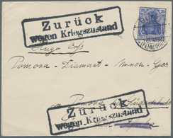 Deutsch-Südwestafrika - Besonderheiten: 1915, Brief 20 Pfg. Germania Ab "BURG (FEHMARN)" (Datum Unle - Deutsch-Südwestafrika