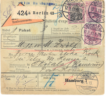 Deutsche Kolonien - Kamerun: 12.3.1913, Paketkarte V. Berlin N. DUALA Mit Germania MiF A. Nachnahme- - Kamerun