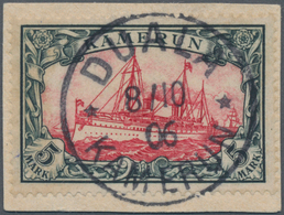 Deutsche Kolonien - Kamerun: 1900, 5 M. Kaiseryacht Mit Sehr Klarem Stempel "DUALA KAMERUN 8.10.06" - Kamerun