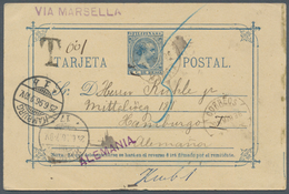 Deutsche Kolonien - Karolinen - Spanische Periode: 1896, Philippinen 2 Cs. Ganzsachenkarte Als Unter - Autres & Non Classés